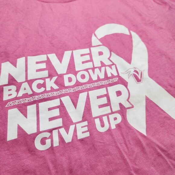 ⭐️ Never Give Up Pink Breast Cancer Awareness Shirt - Picture 3 of 7